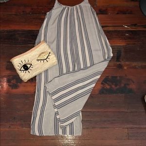 ★ UO Striped Linen Jumpsuit ★